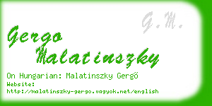 gergo malatinszky business card