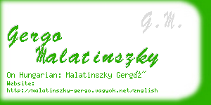 gergo malatinszky business card